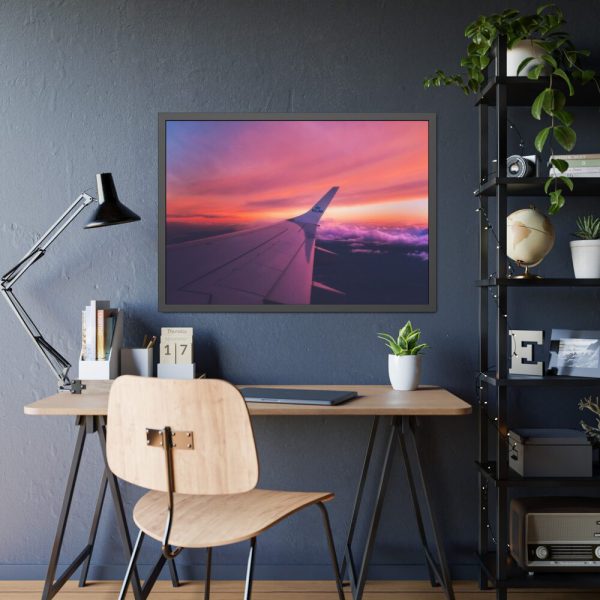 93854-206.jpg Red Purple Sky, View From the Plane Framed Poster