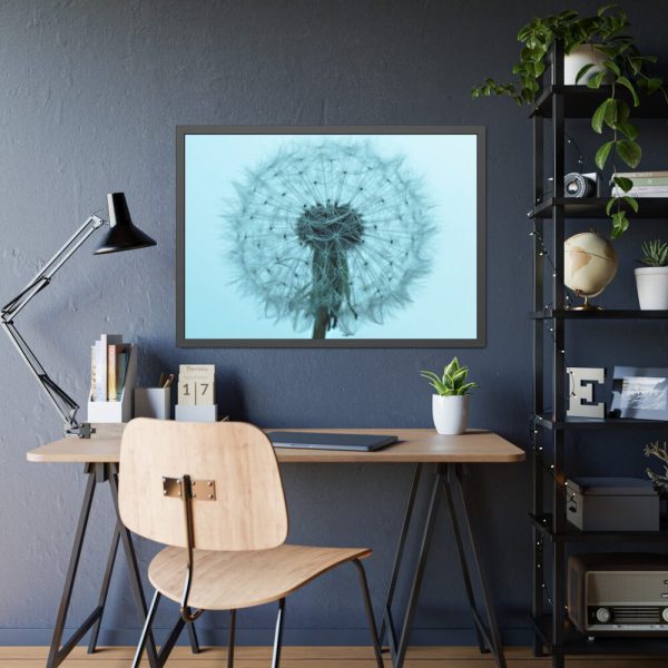 93854-218.jpg Dandelion Puffball Puff Framed Poster