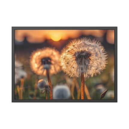 Dandelion Blossom Flower Framed Poster
