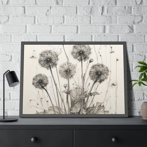 93854-239.jpg Make a Wish Dandelion Framed Poster