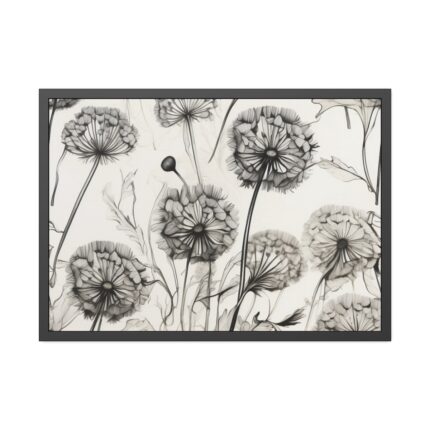 Dandelion Flower Blossom Framed Poster
