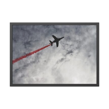 Cloud Sky and Airplane Framed Poster