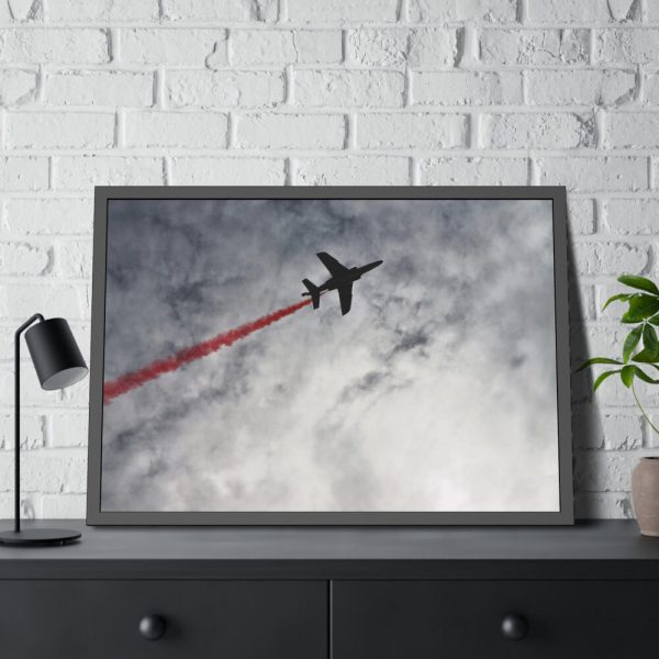 93854-283.jpg Cloud Sky and Airplane Framed Poster