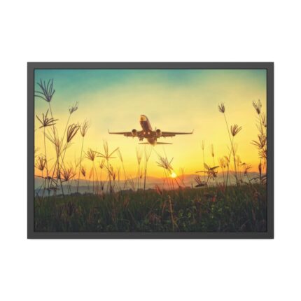 Grass, Sky, Nature, Airport Framed Poster