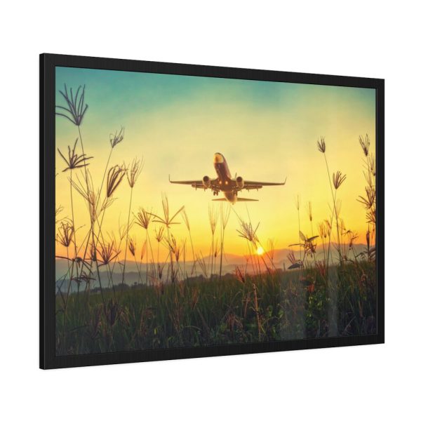 93854-297.jpg Grass, Sky, Nature, Airport Framed Poster