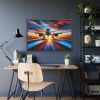 93854-318.jpg Commercial Airplane Positioned on Runway Framed Poster