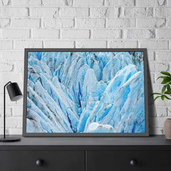 Beautiful Ice Rocks in Alaska Framed Poster