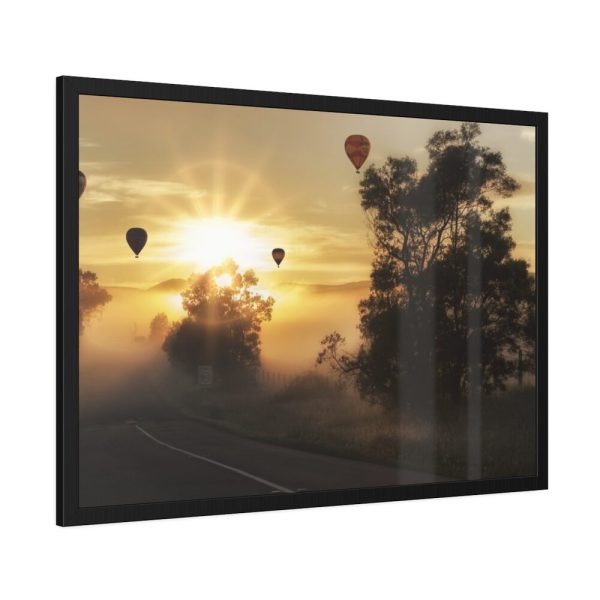 93854-421.jpg Hot Air Balloon in Sunset Framed Poster