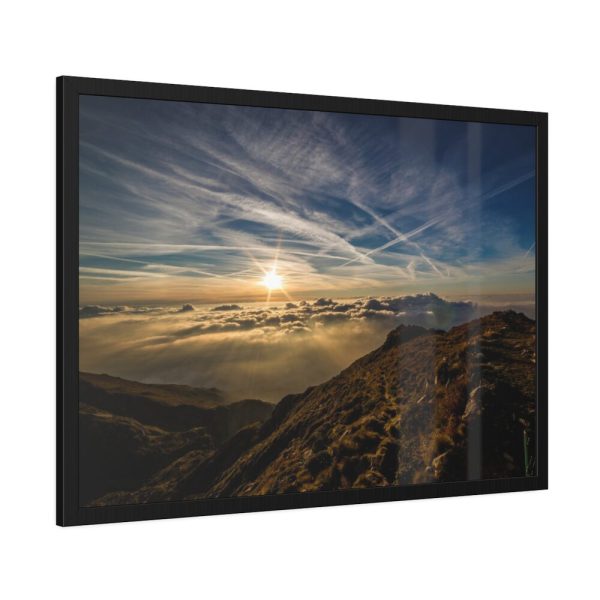 93854-425.jpg Dawn Sun Mountain Framed Poster