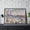 The Place du Havre, Paris by Camille Pissarro Framed Poster