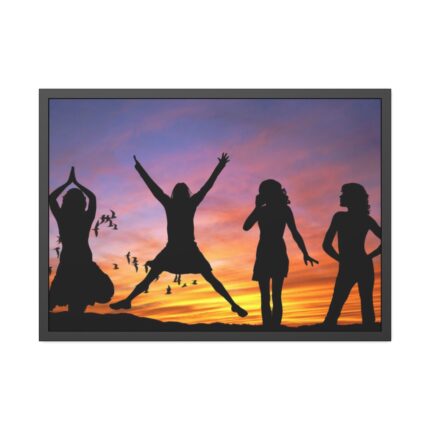 Silhouette in Sunset Framed Poster