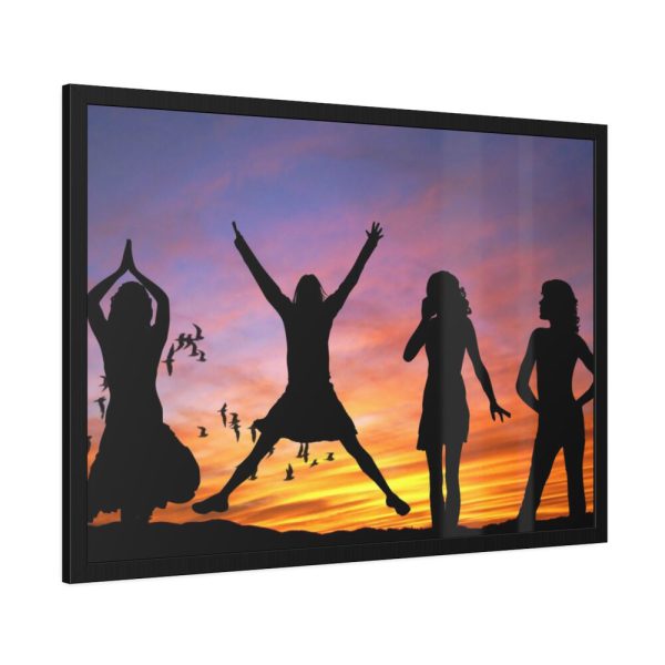 Silhouette in Sunset Framed Poster