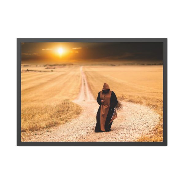 93854-440.jpg Monks Path Sunset Framed Poster