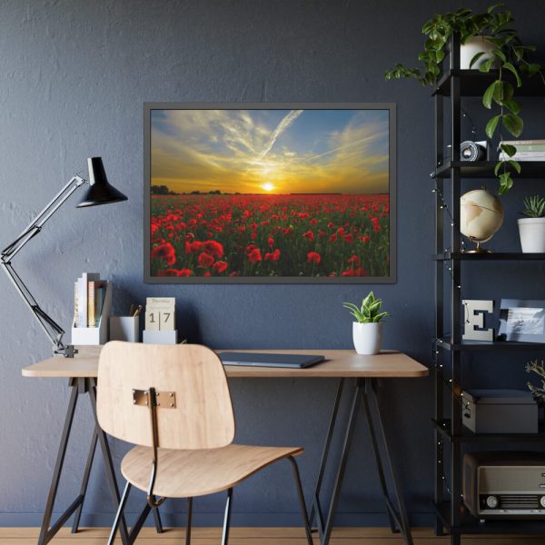 93854-446.jpg Flower Field in Sunset Framed Poster