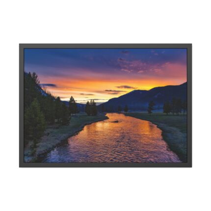 Yellowstone National Park Sunset Framed Poster