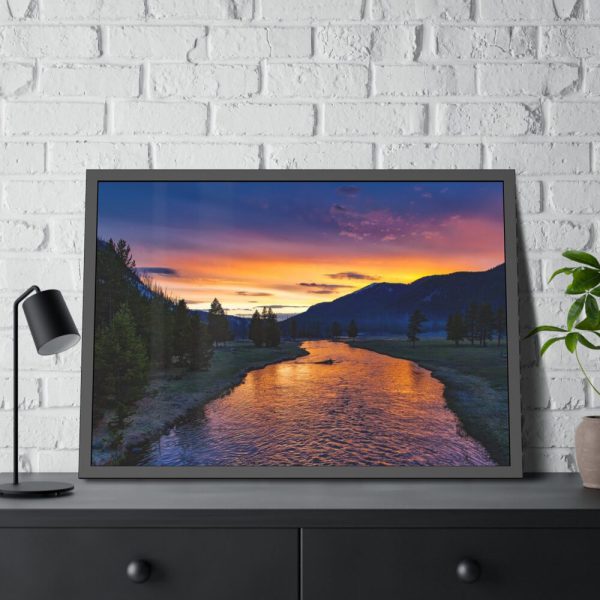 Yellowstone National Park Sunset Framed Poster