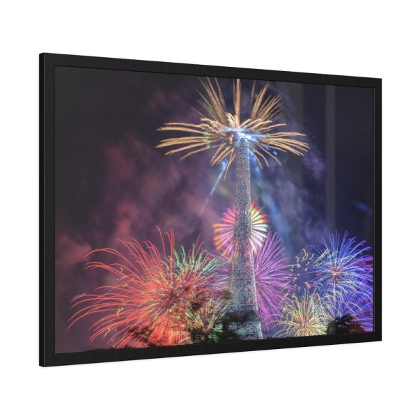93854-49.jpg Fireworks at Eiffel Tower, Paris Framed Poster