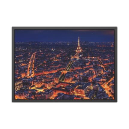 Eiffel Tower in Night Framed Poster
