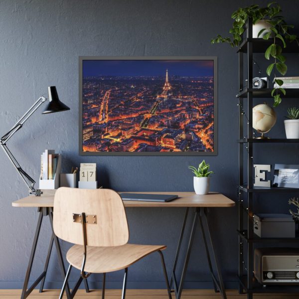 93854-58.jpg Eiffel Tower in Night Framed Poster