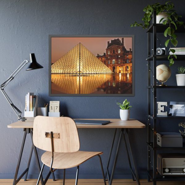 93854-66.jpg Louvre Pyramid in Paris Framed Poster