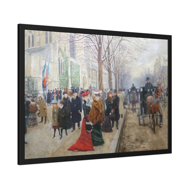 93855-101.jpg Paris Street Scene Framed Poster