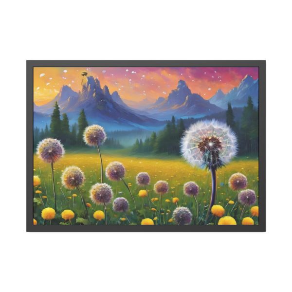 93855-152.jpg Landscape Flower Meadow Dandelions Framed Poster