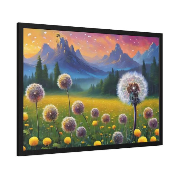 93855-153.jpg Landscape Flower Meadow Dandelions Framed Poster