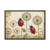 93855-164.jpg Watercolor Meadow Flowers With Ladybug Framed Poster