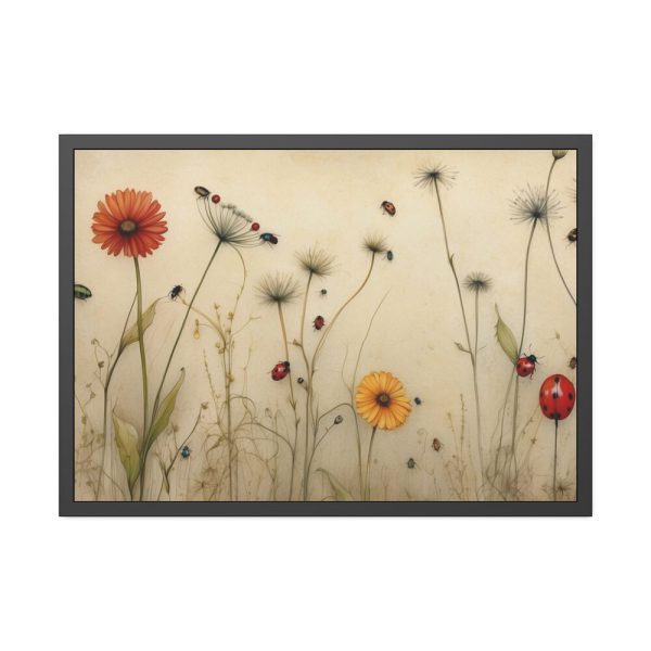 93855-168.jpg Dandelion With Ladybug Framed Poster