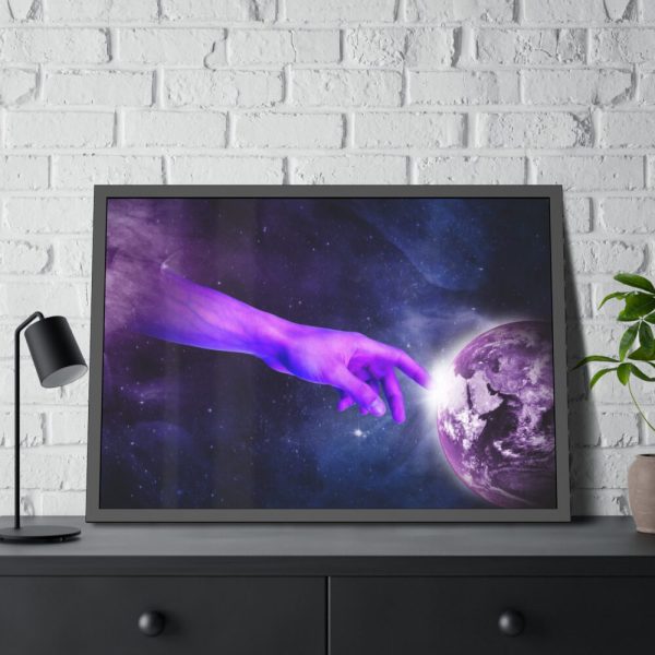 93855-19.jpg Surreal Hand Planet Heaven Framed Poster