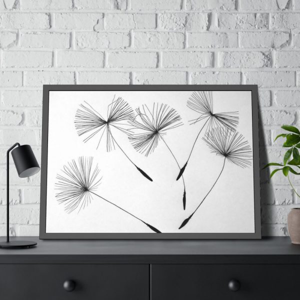 93855-191.jpg Dandelion Seeds Framed Poster