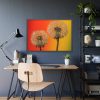 93855-214.jpg Dandelion on Yellow Background Framed Poster