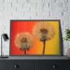 93855-215.jpg Dandelion on Yellow Background Framed Poster