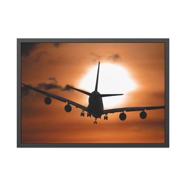93855-256.jpg Airplane During Golden Hour Framed Poster