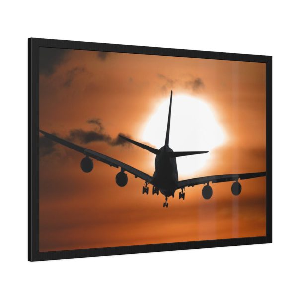 93855-257.jpg Airplane During Golden Hour Framed Poster