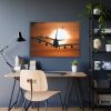 93855-258.jpg Airplane During Golden Hour Framed Poster