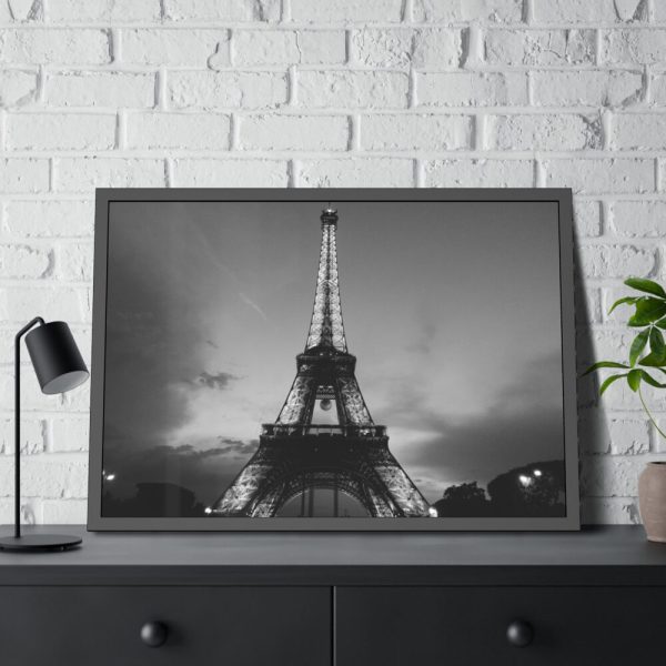 93855-27.jpg Eiffel Tower Black and White Framed Poster