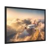 93855-301.jpg Airplane Flying Above Mountains Framed Poster