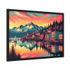 93855-397.jpg Small Alaskan Town by the Water Framed Poster