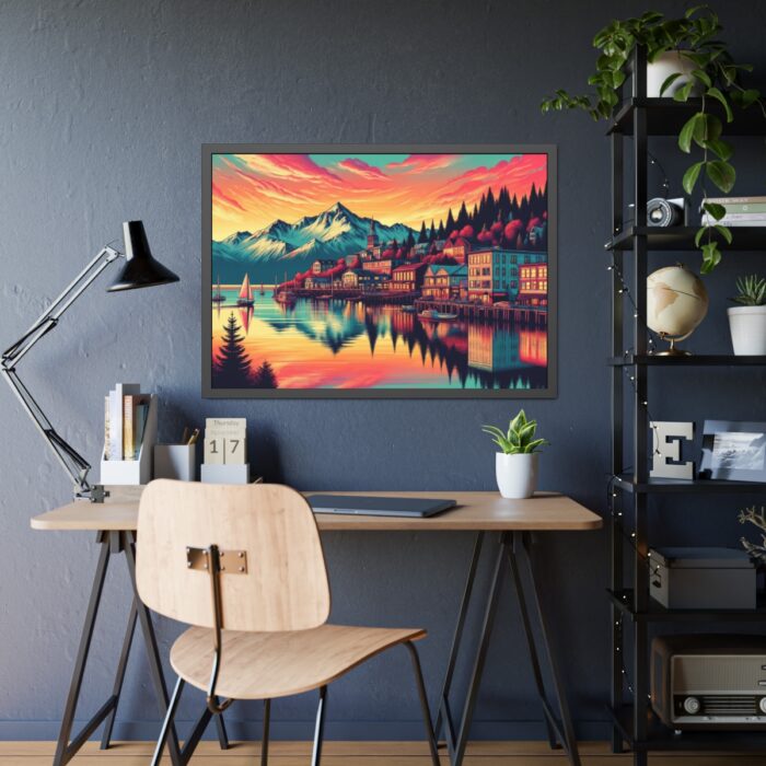 Small Alaskan Town by the Water Framed Poster - Image 7