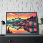 Small Alaskan Town by the Water Framed Poster - Image 8
