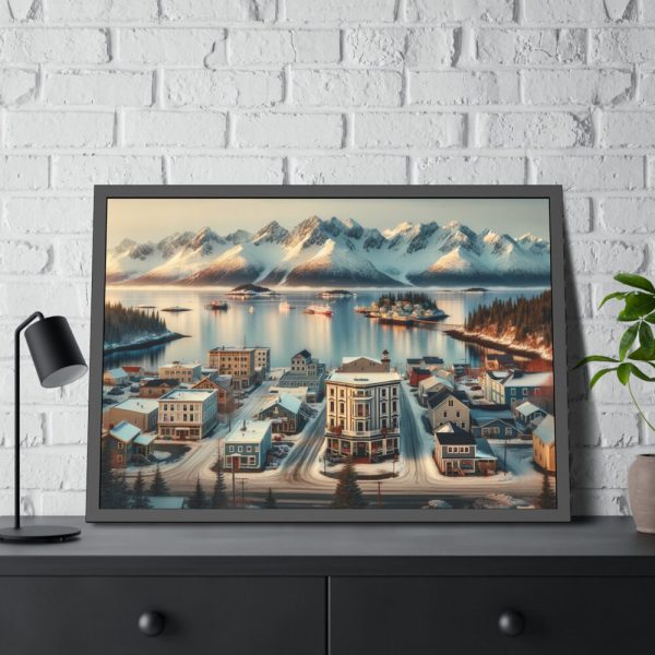 Small Alaskan Town Framed Poster