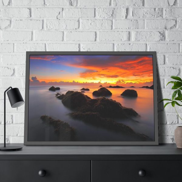 93855-419.jpg Seascape in Sunset Framed Poster