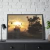 93855-423.jpg Hot Air Balloon in Sunset Framed Poster