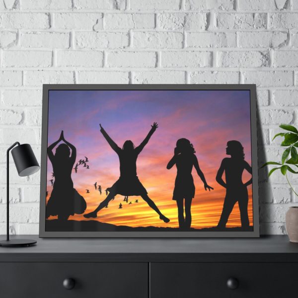 Silhouette in Sunset Framed Poster