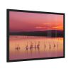 93855-477.jpg Sunset Leaves Silhouette Framed Poster