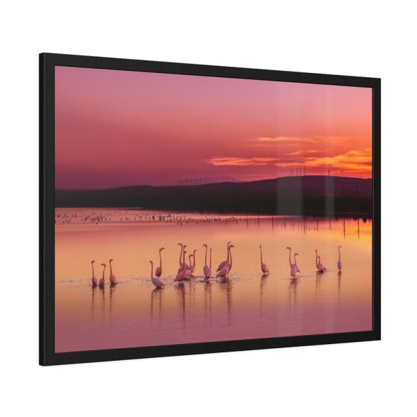 93855-477.jpg Sunset Leaves Silhouette Framed Poster