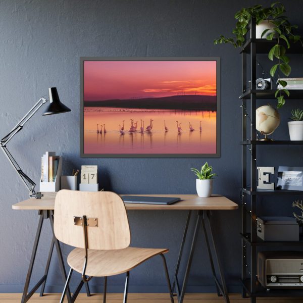 93855-478.jpg Sunset Leaves Silhouette Framed Poster