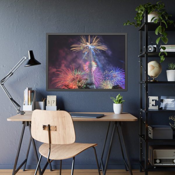 93855-50.jpg Fireworks at Eiffel Tower, Paris Framed Poster