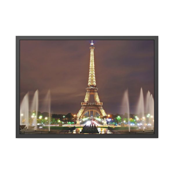 93855-52.jpg Eiffel Tower Lights and Fountains Framed Poster